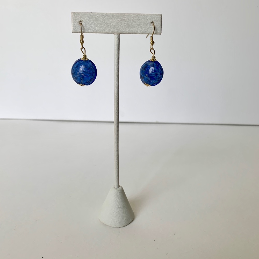 Cobalt blue Murano glass earring
